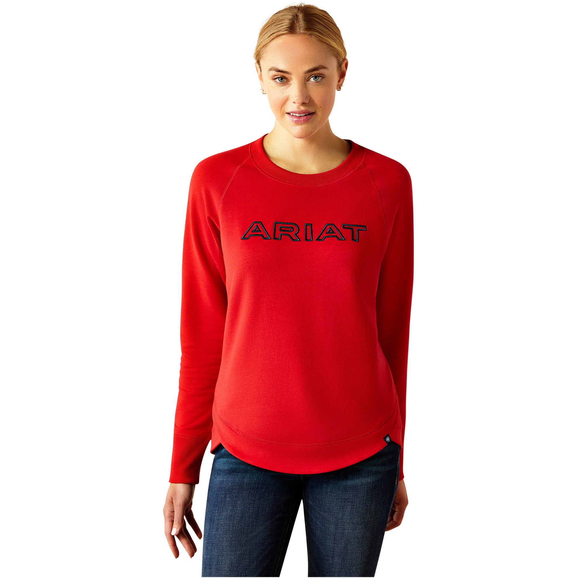 2025 Ariat Womens Benicia Team Sweatshirt 10058587 - Red
